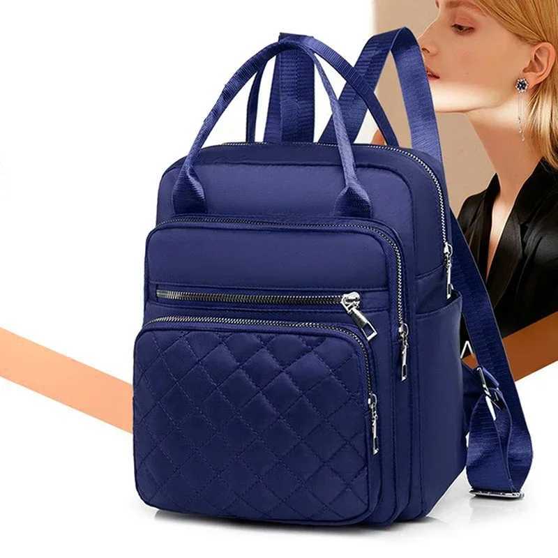 Waterproof Womens Shoulder Bags Female Large Capacity Oxford Rucksack Black Purse Casual Ruck Z250617