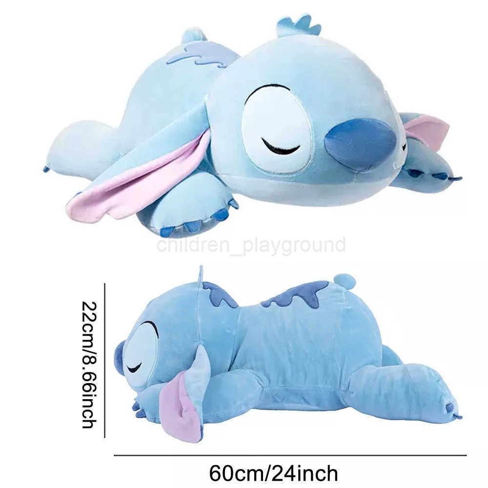 Disney 24inch Stitch Lotso Soft Plush Stuffed Animal Kawaii Blue Cartoon Decor for Youngsters Rooms Birthday Gifts W250617