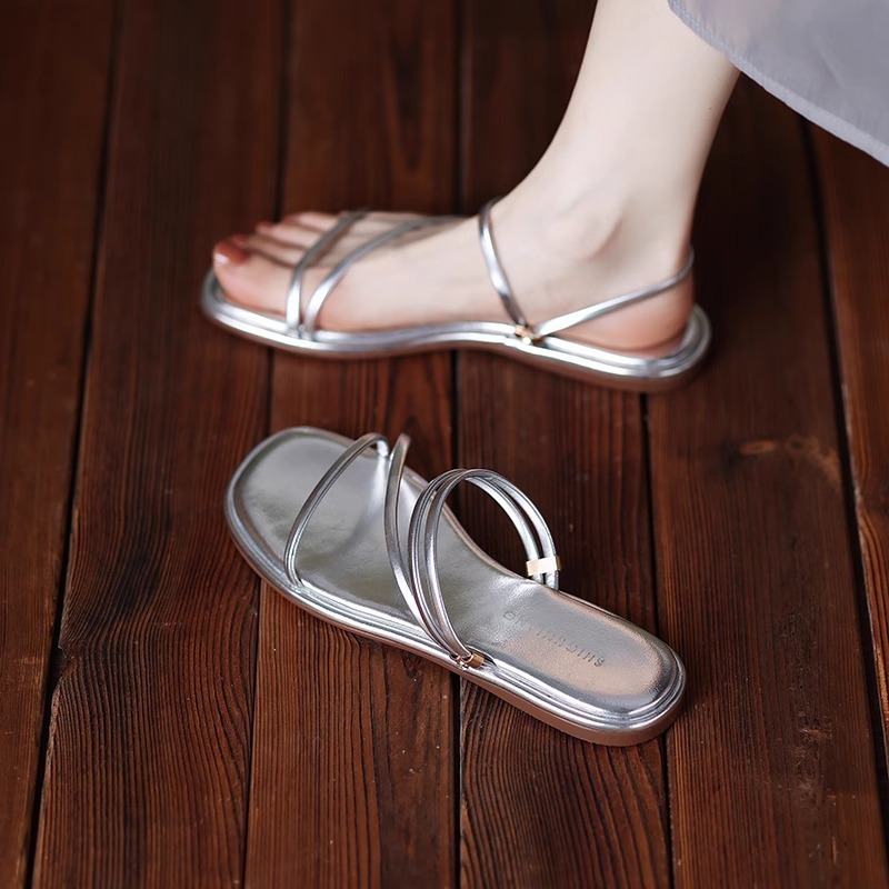 Women's summer new shoes fashionable flat bottomed multifunctional women's sandals suitable for outdoor designers sandals