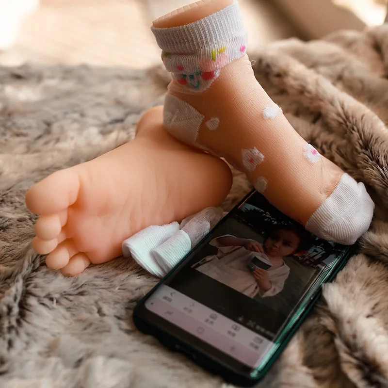 Girl Foot Model Simulation Silicone Mannequin Feet Nail Art Practice Manicure Pograph Shoes Sock Display H20 250611