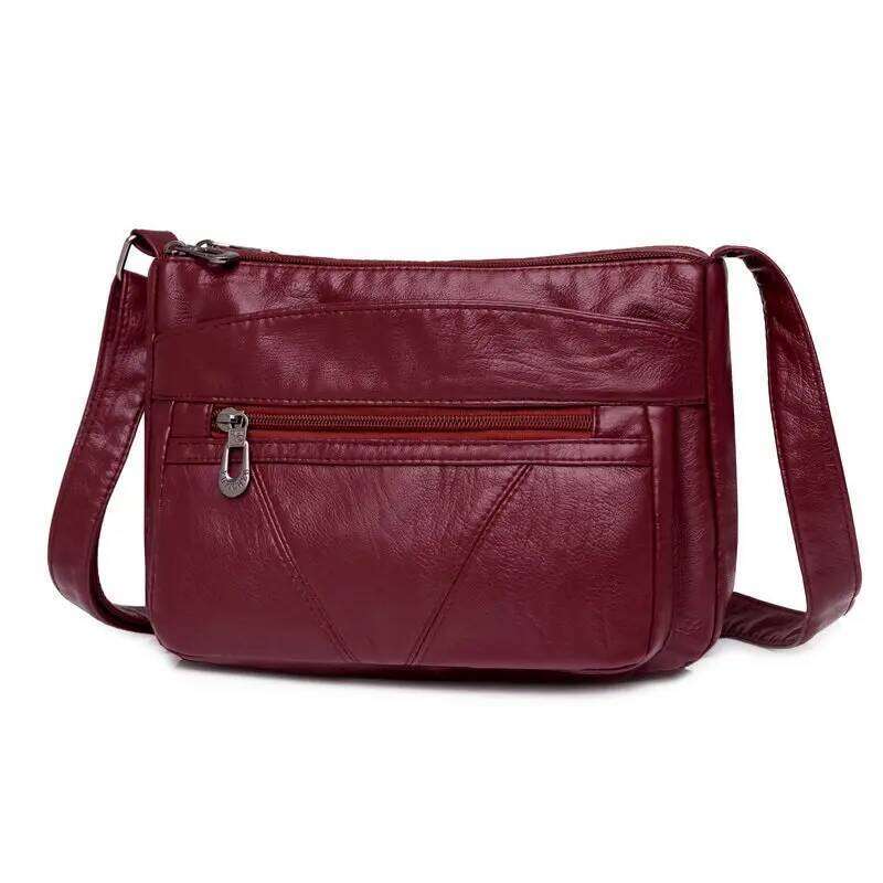 Annmouler Vintage Women Handbag Purse Pu Leather Shoulder Pockets Crossbody Bag Bags For Girls Mochila