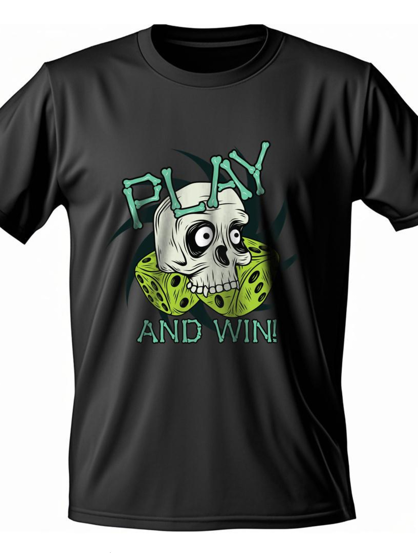 Dongdumaoyi Short Sleeve T Shirts Men Skull White S-3Xl Black Text Round Collar Cotton 180G Adult 09fc