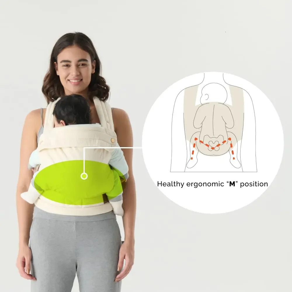 Ergonomic Baby - Comfortable Lightweight Easy To Put on for Hands-free Parenting born Babies Toddlers Beige Gray 250617