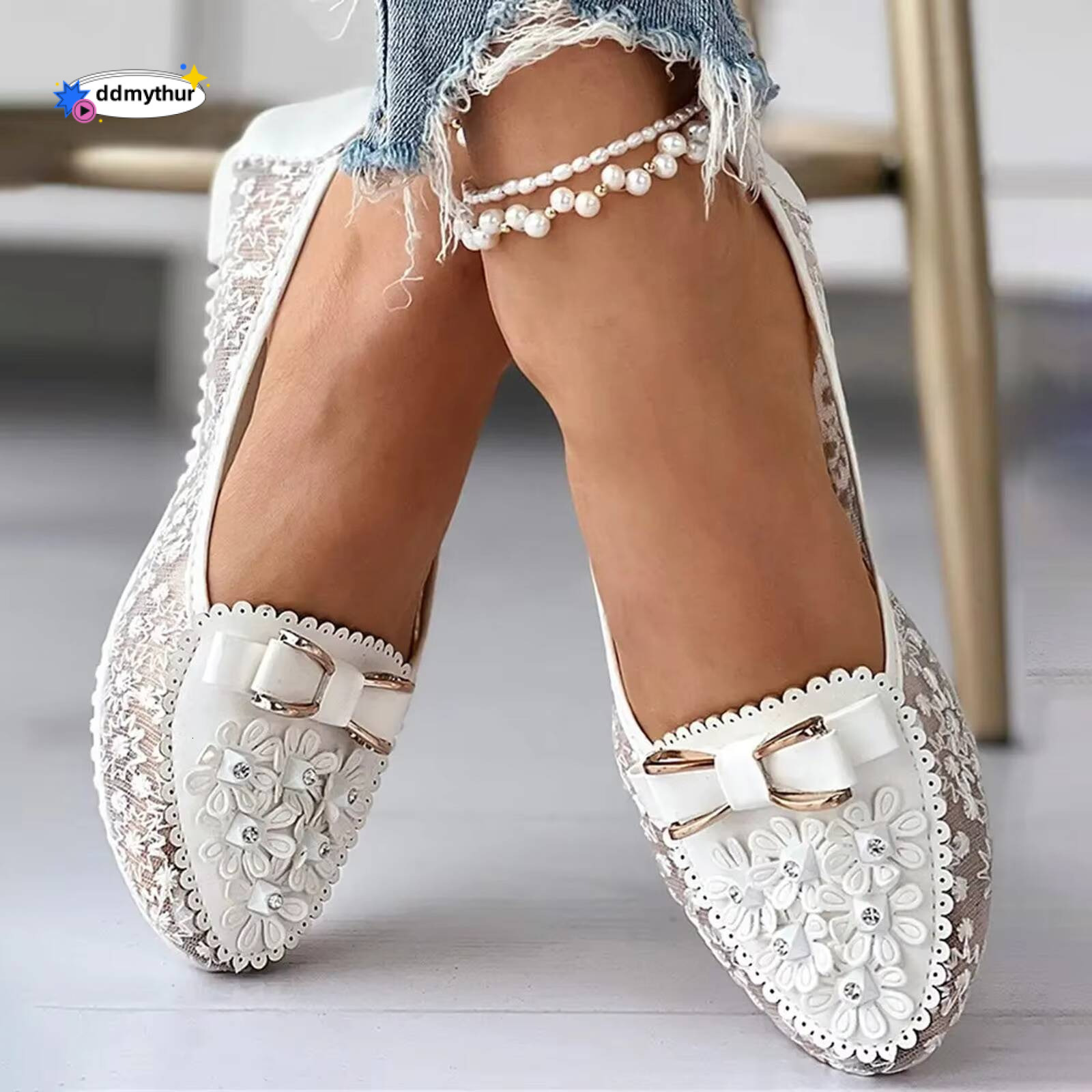 Women's Leather Soft Sole Women Summer Single Shoes Slip On Shallow Mouth Sandals Elegant Office White Female Footwear ddmythur