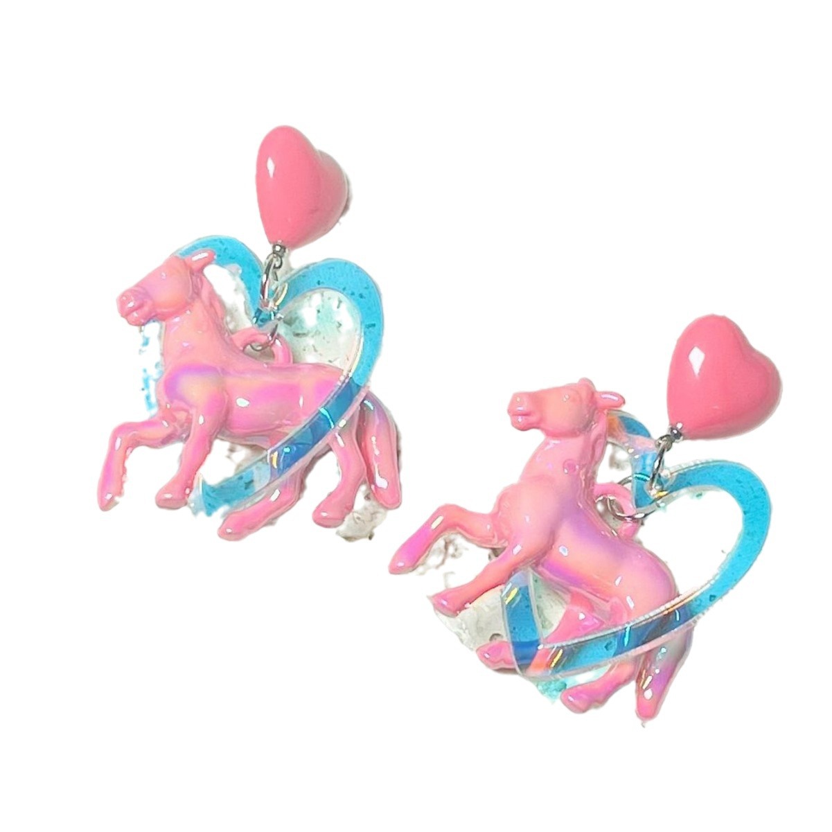 Women's Earrings 2PCS/LOT Earrings for Women Funny UV Glow Ocean Animal Drop Earring Festival Mermaid Jewelry Gift