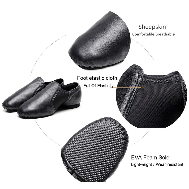 Genuine leather jazz dance shoes kids shoes for men and women dance shoes salsa neo bow slip on jazz ballet shoes belly 250613