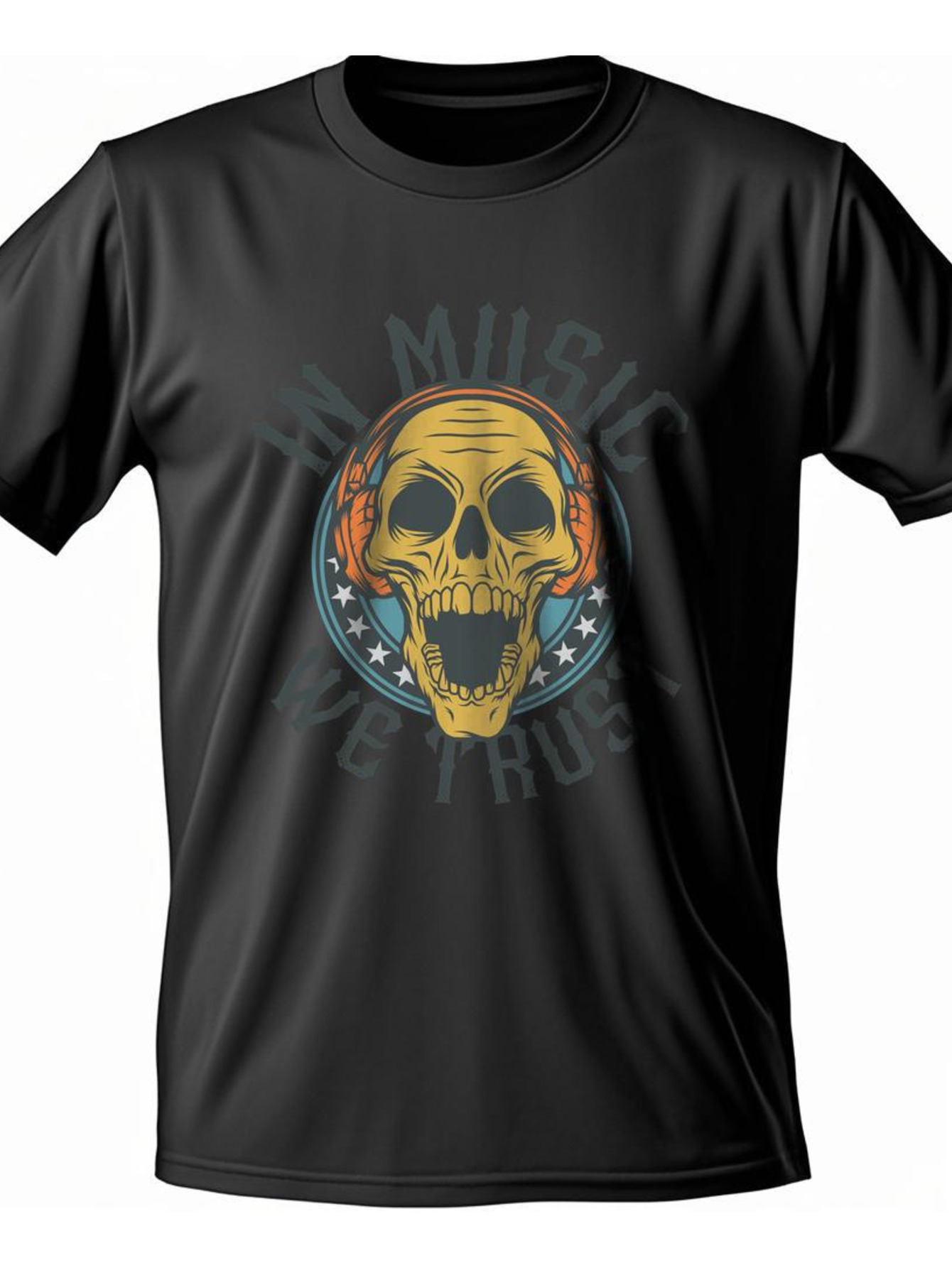 Dongdumaoyi Skull Round Collar T Shirts 180G Cotton Short Sleeve Black Men Adult White S-3Xl af6e