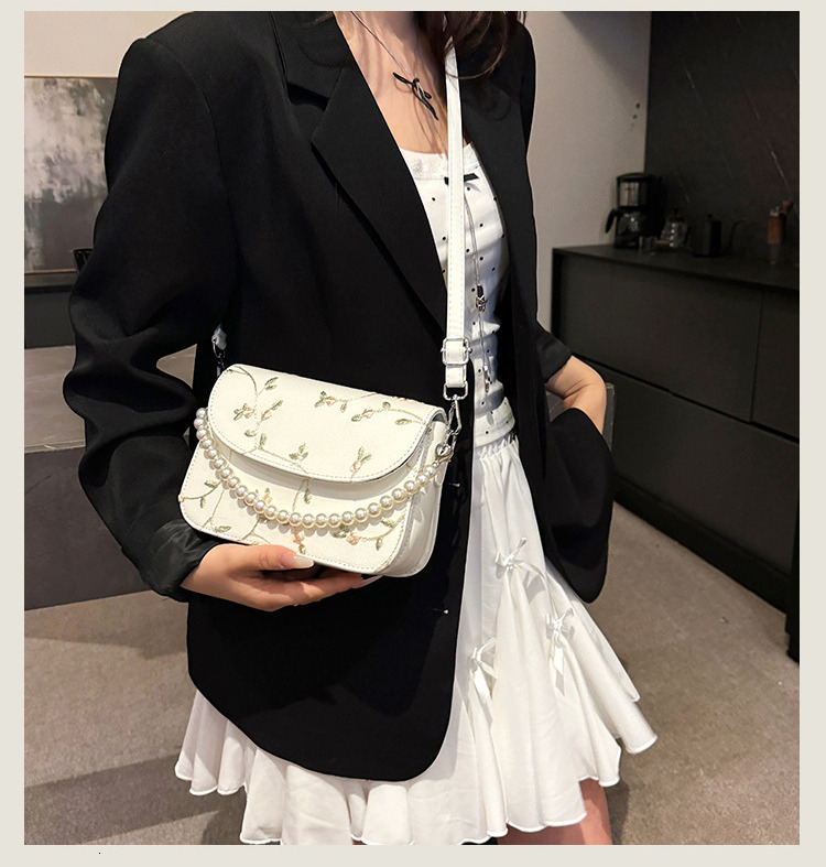 Free Shipping 2025 New Designer Bag High-end Fashion Lace Pearl Women's Single Shoulder Handbag High-quality Large Capacity Shopping Bag