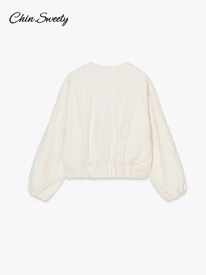 Casual Embroidery Womens Bomber Jacket Loose Zipper Long Sleeve Short Coat Female 2025 Spring Fall Lady High Street Outwears 250614