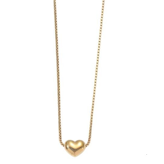 Fashion Simple Style High-end Sense Temperament Heart Necklace for Women Titanium Steel Versatile Non-fading Jewelry