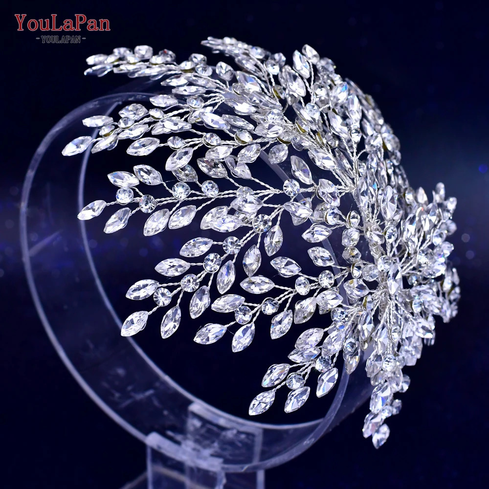 YouLaPan Bling Rhinestone Headband Wedding Headwear Accessories Women Head Jewelry Handmade Bride Banquet Headwear Tiara HP438 250603