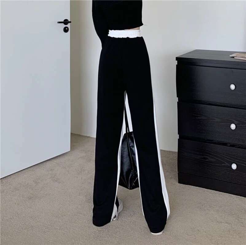 Womens Pants Sports Trousers for Women Joggers Clothing Jogging Fitness Drawstring Sweatpants Loose Baggy Wide Leg One Size G