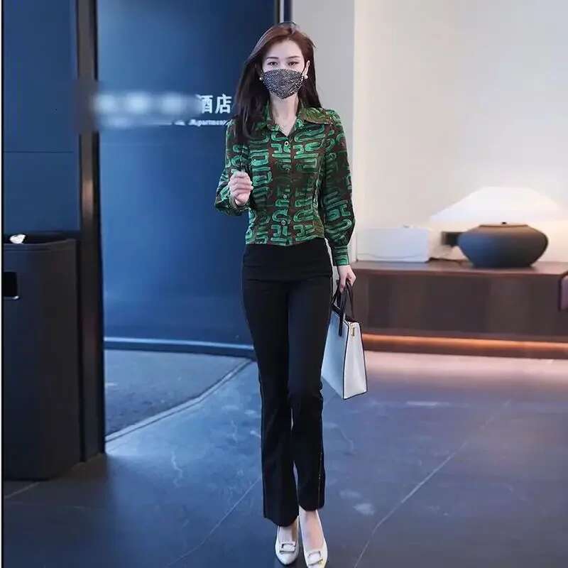 Full Long Sleeve Chiffon Shirts Blouses For Women Summer Luxury Designer Woman Top Clothing Sales Premium Promotion Tall