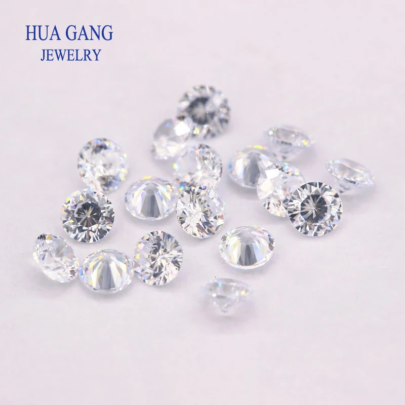 1000pcs/bag AA Grade White 0.8~5.0mm Loose Zircon Stone Brilliant Round Cut Cubic Zirconia Stones For Jewelry Making DIY 250617
