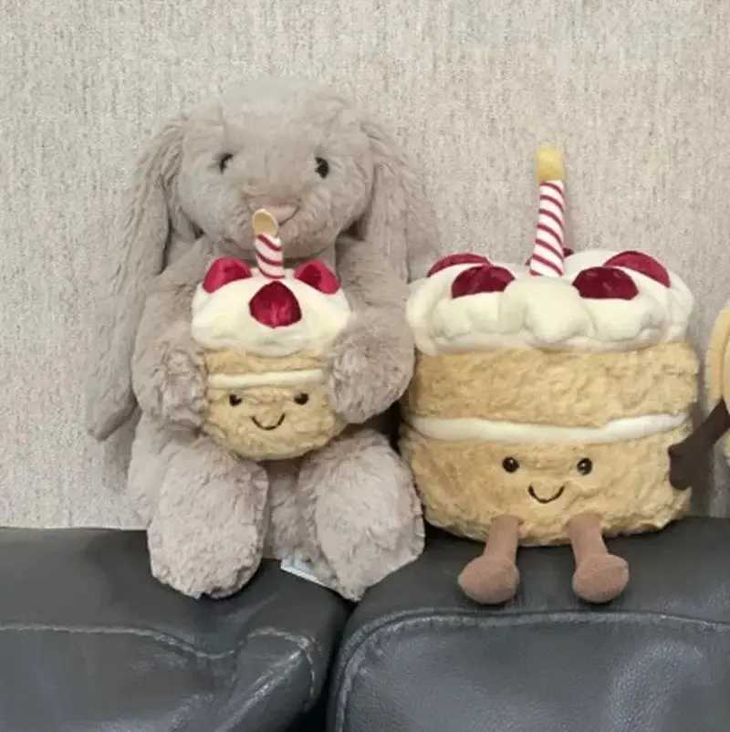 Shy Bunny Bonnie Brings Birthday Cake Doll Cute Soothing Companion Plush Doll Soothing Toy Holiday Gift T250617