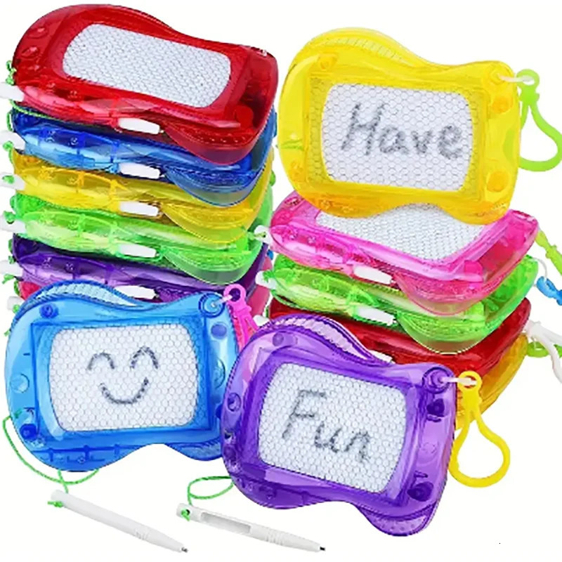Colorful Mini Magnetic Drawing Boards-Backpack Keychain Clip For Kids Erasable Doodle Sketch Writing Pad For Boys Girls 250616
