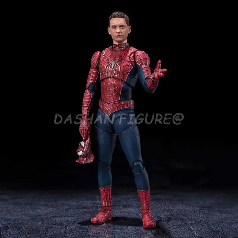 Disney Marvel Spider-Man No Way Home Figures SHF Tobey Maguire Spiderman Action Figure PVC 15cm Collection Movable Model Toys Gifts W250617