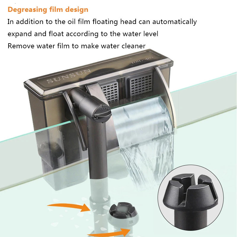 SunSun HBL Series Skimmer Hang On Up Waterfall Filter Water Pumps Hanging External Pump For 15-120L Aquarium Fish Turtle Tank 250624