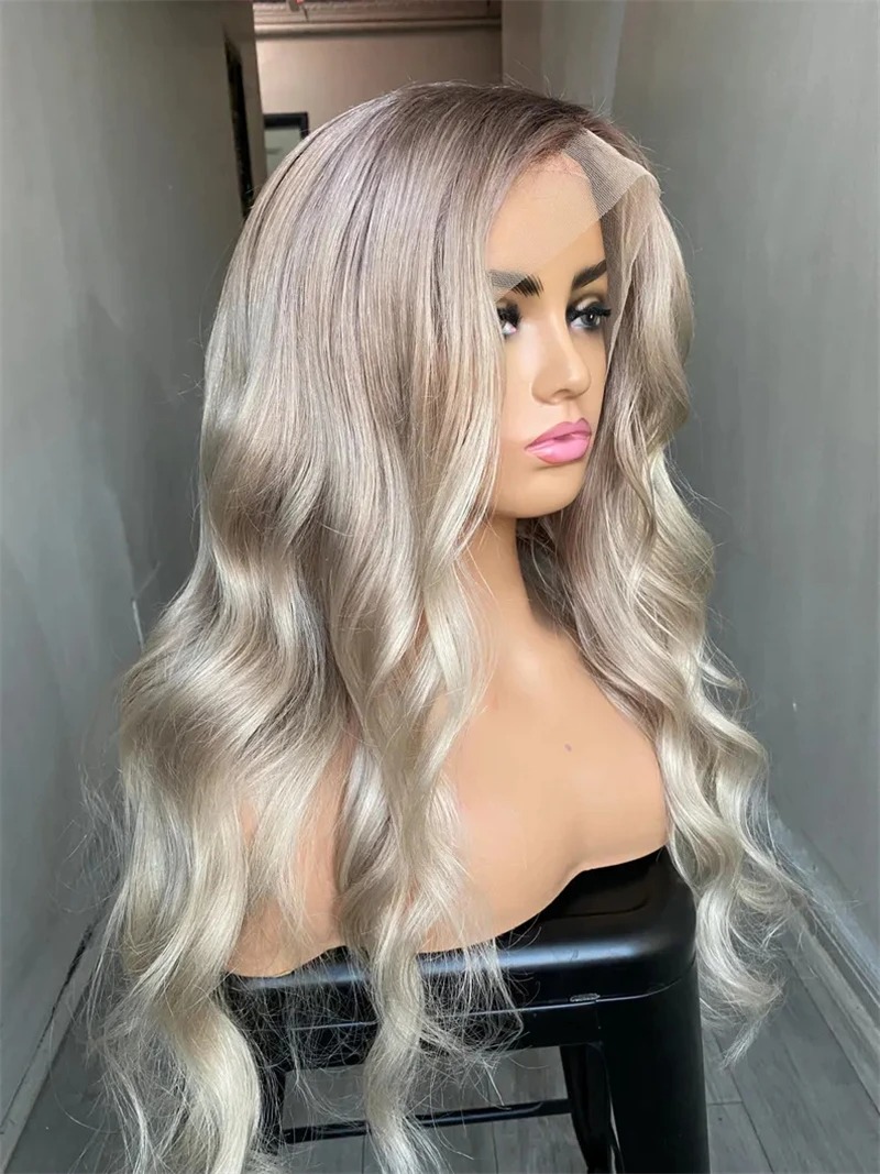 Lace Front Wig Human Hair 13x6 Blonde Human Hair Wigs 250% Density Body Wave Lace Front Wigs Human Hair Pre Plucked 26 Inch Synthetic