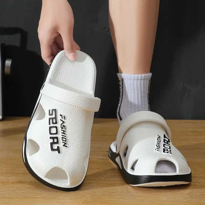 Smile Shoes For Man Plus Size Men Sandals Fashion Outdoor Beach Sandals Cave Shoes EVA Non-slip Outsole Fashion Sports Slippers Z250617