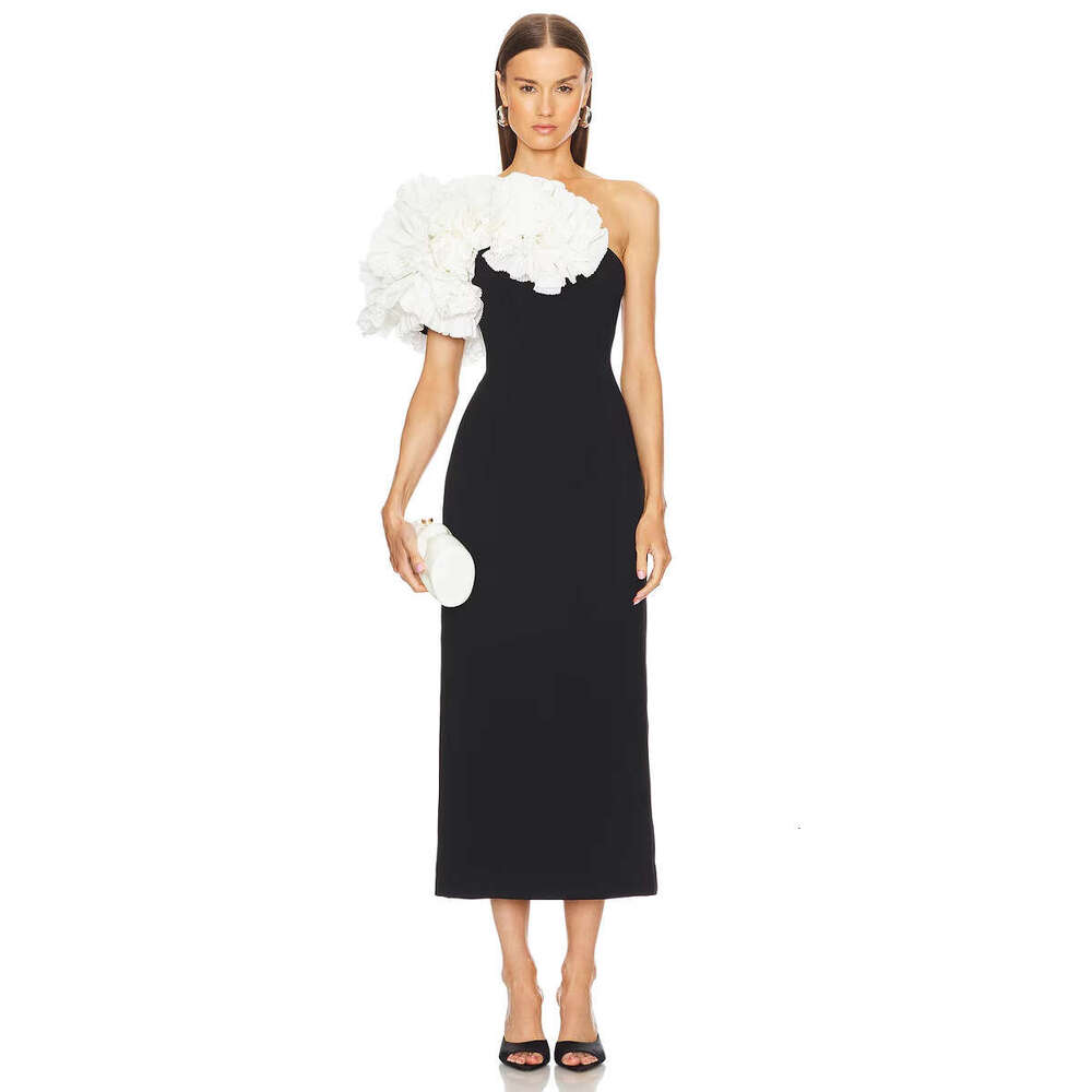 Summer New Photo Black Simple Fashion Sleeveless Bandage Slim Dress