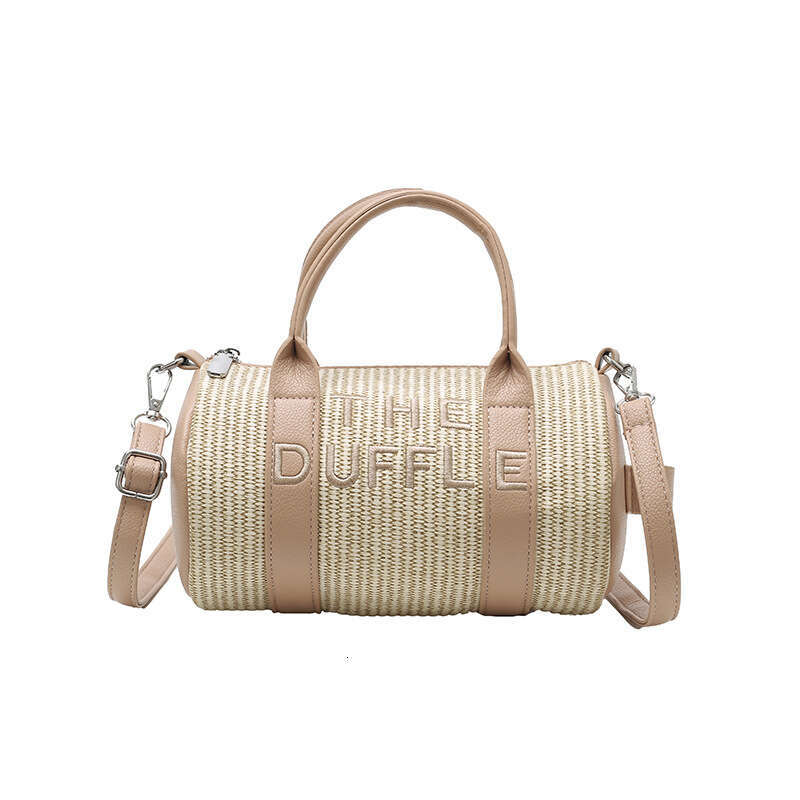 Crossbody Women's Large Capacity Summer Letter Handbag Straw Woven Backpack Trendy Shoulder Tote Bag