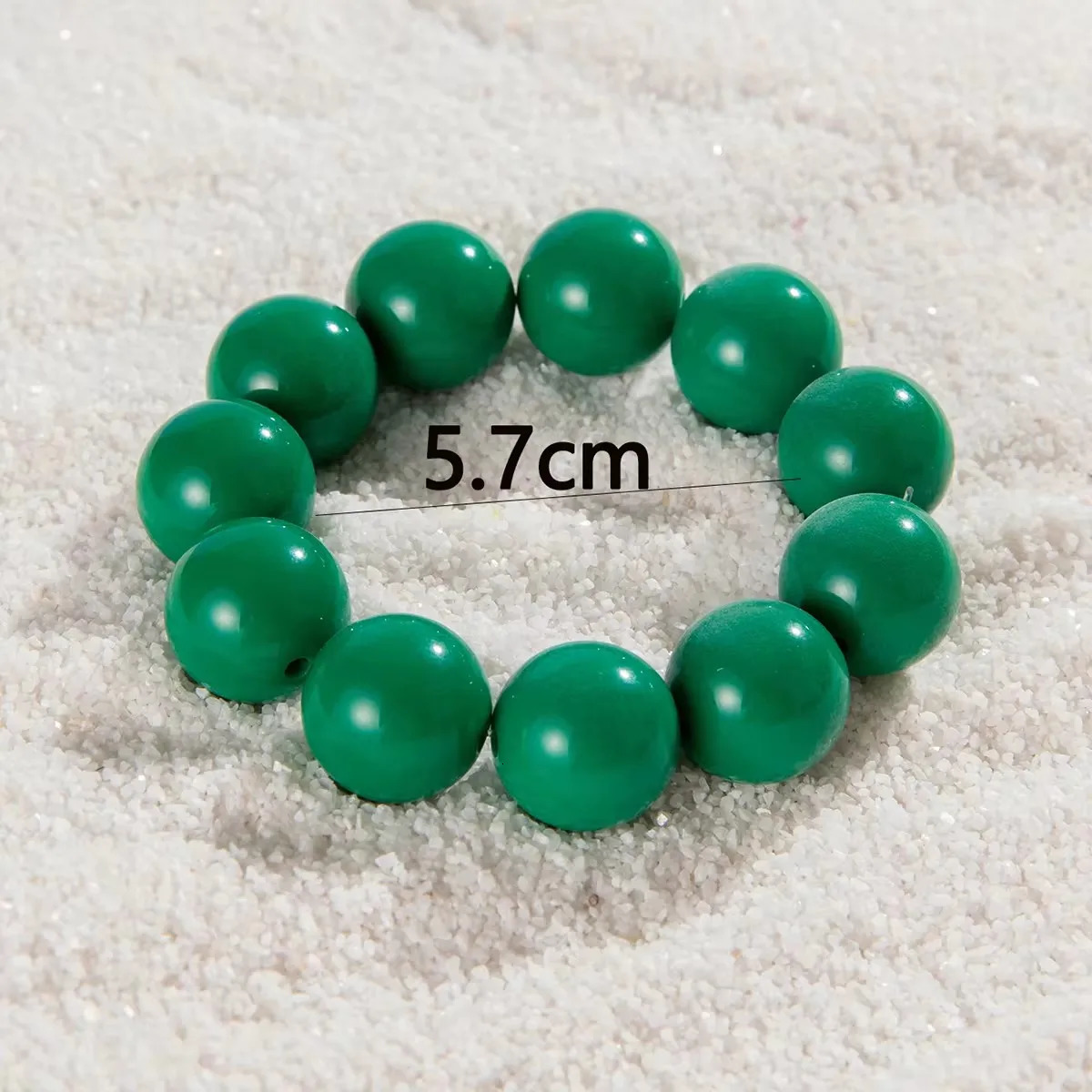 Tocona Arrival Colorful Big Bead Bracelets for Women Personality Punk Resin Holiday Jewelry Accessories Wholesale Gift 250616