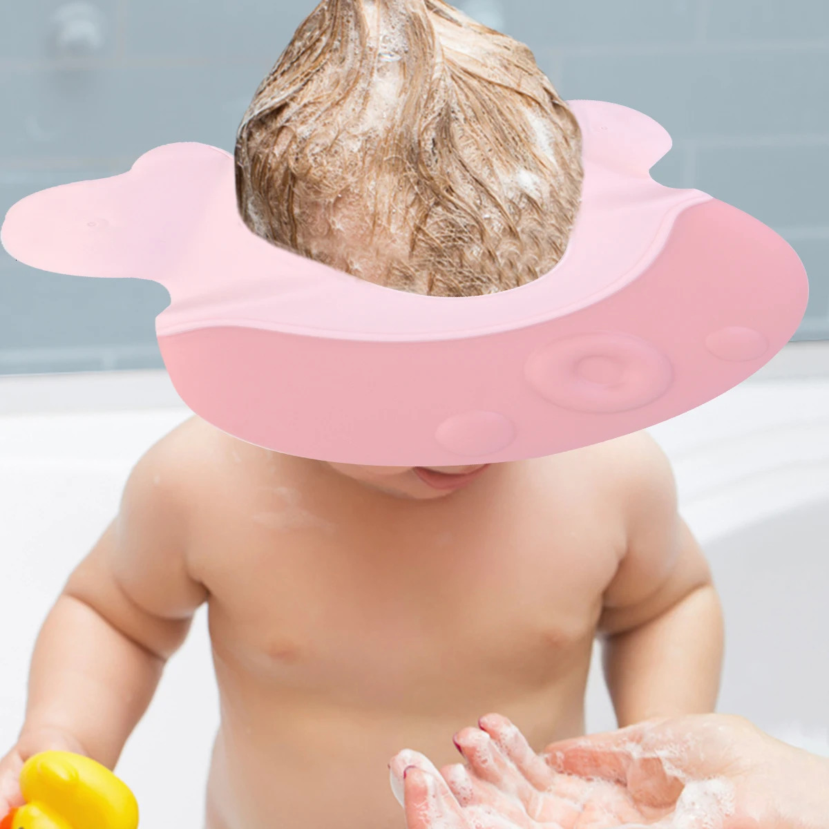 Baby Shower Cap Hair Wash Visor Kids Shampoo Caps born Bath Hat Infant Bathing Cap Adjustable Durable Cartoon Protect 250617