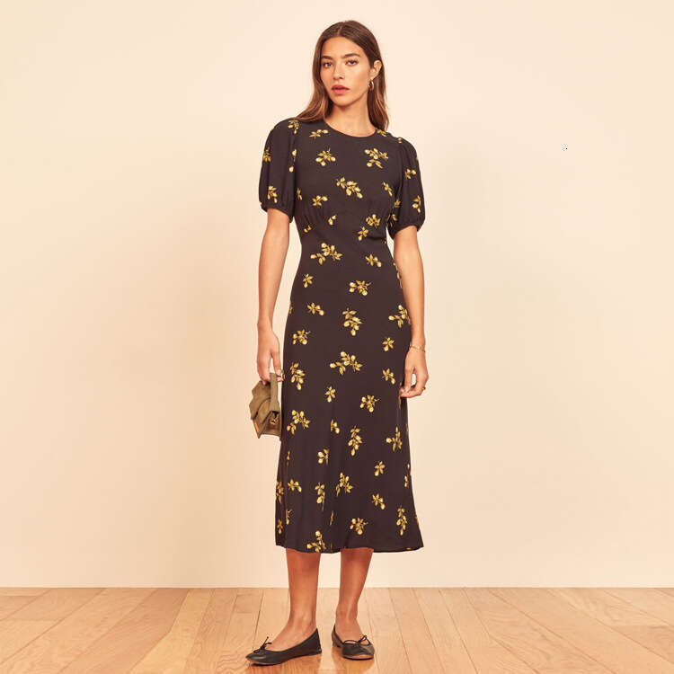 Women Designer Clothing Women Dresses Goth Festival 287 # Ref Rayon Dress 2025 Summer New French Style Womens Fashion