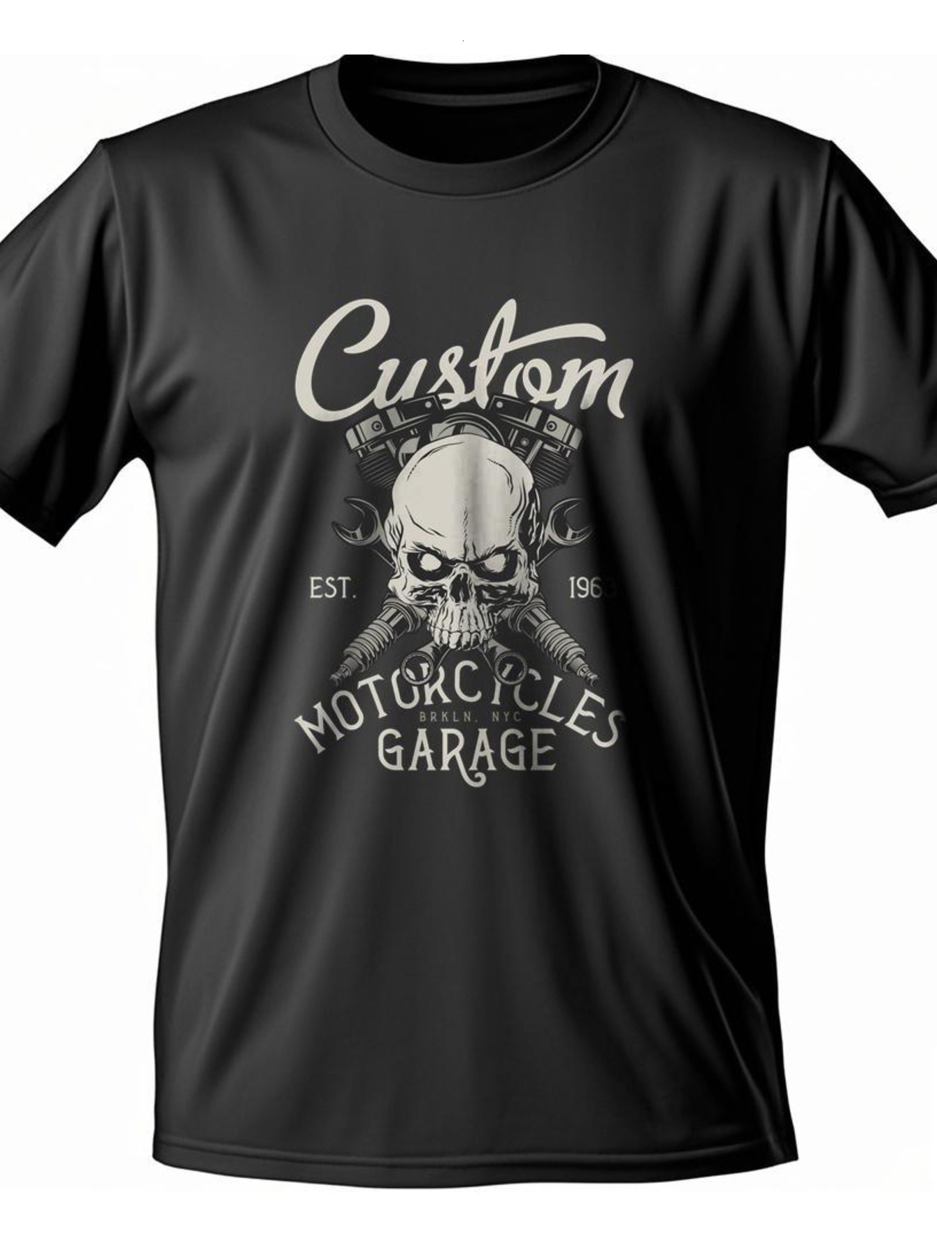 Dongdumaoyi Graphics White Short Sleeve Black S-3Xl 180G Text Men Adult Round Collar T Shirts Cotton Skull c1a8