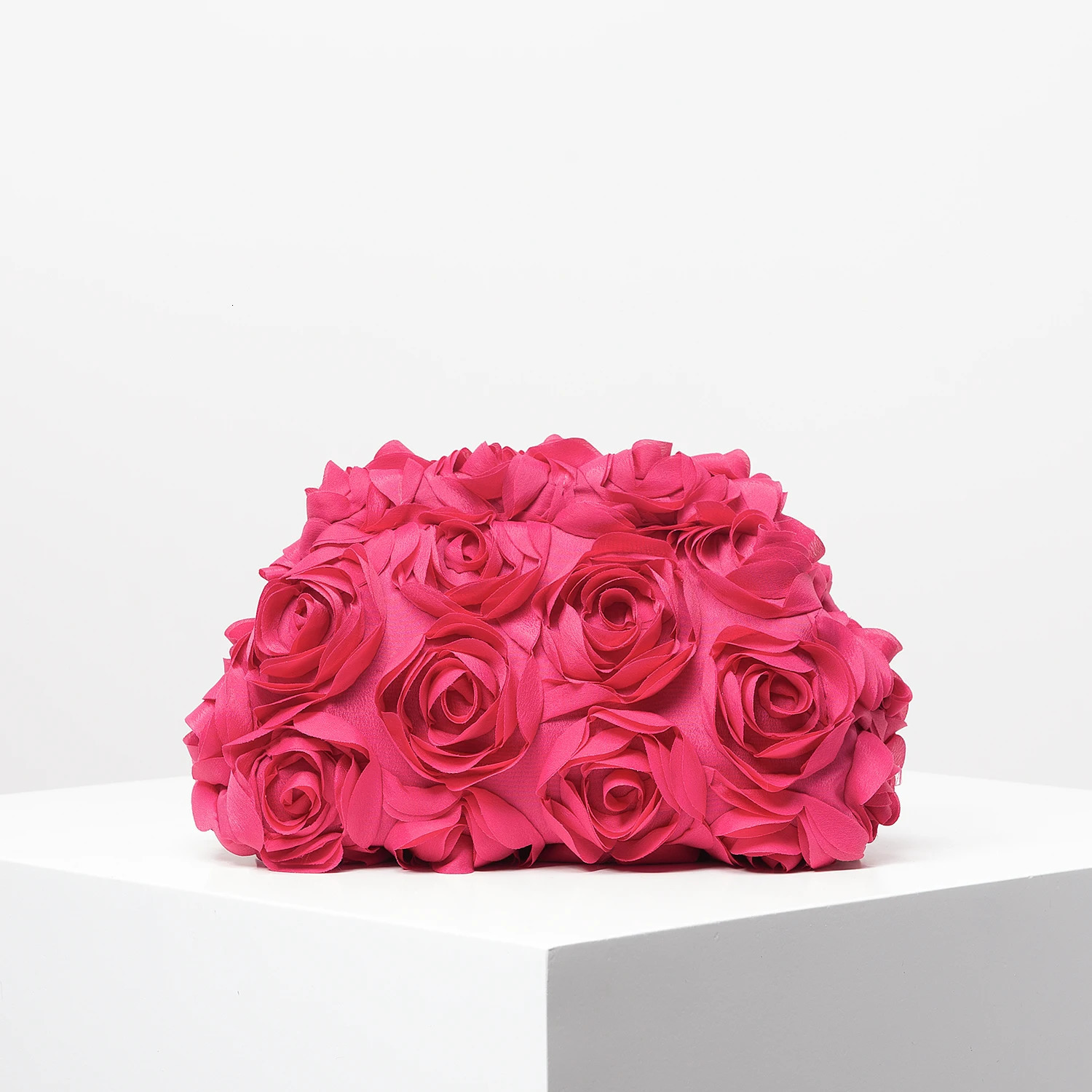 Elegant rose clutch bag Wedding party dinner bag Womens clip bag perfect gift for women random pattern 250617
