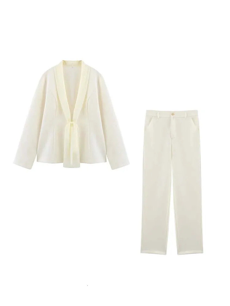 Women Summer Pant Suit 2Pieces Sets Fashion Solid Blazers Coats and Straight Pants Female Elegant Street Two Suits Clothes 250612