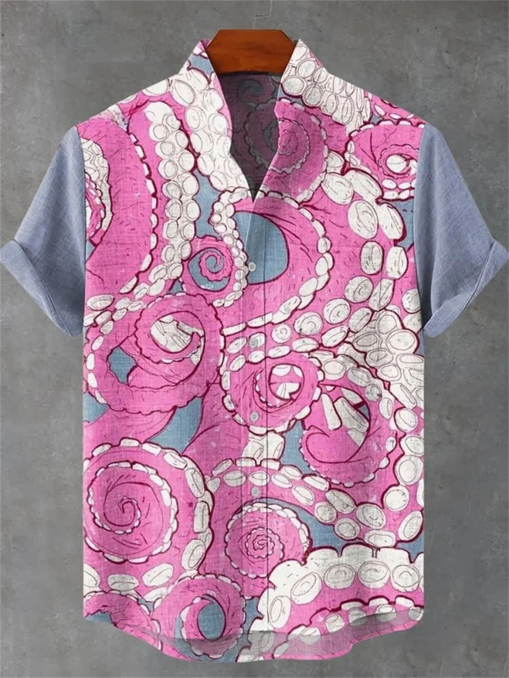 Harajuku Flower Pattern Mens Shirt Latest Fashion Flower 3D Printed Street Hip Hop Short Sleeve Irregular Shirt Roupa Masculina 250614