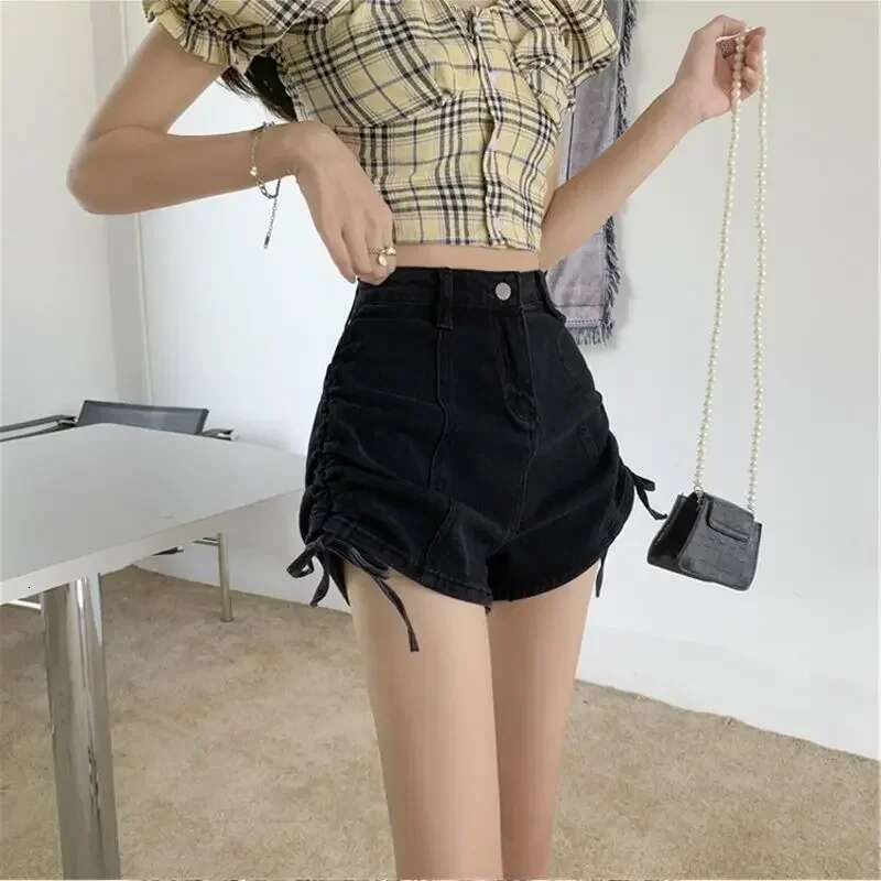 Summer Coquette Strappy Short Jean Pants Woman Harajuku Fashion Stretchy Cheap Outdoor Design XL New In Denim Shorts for Women