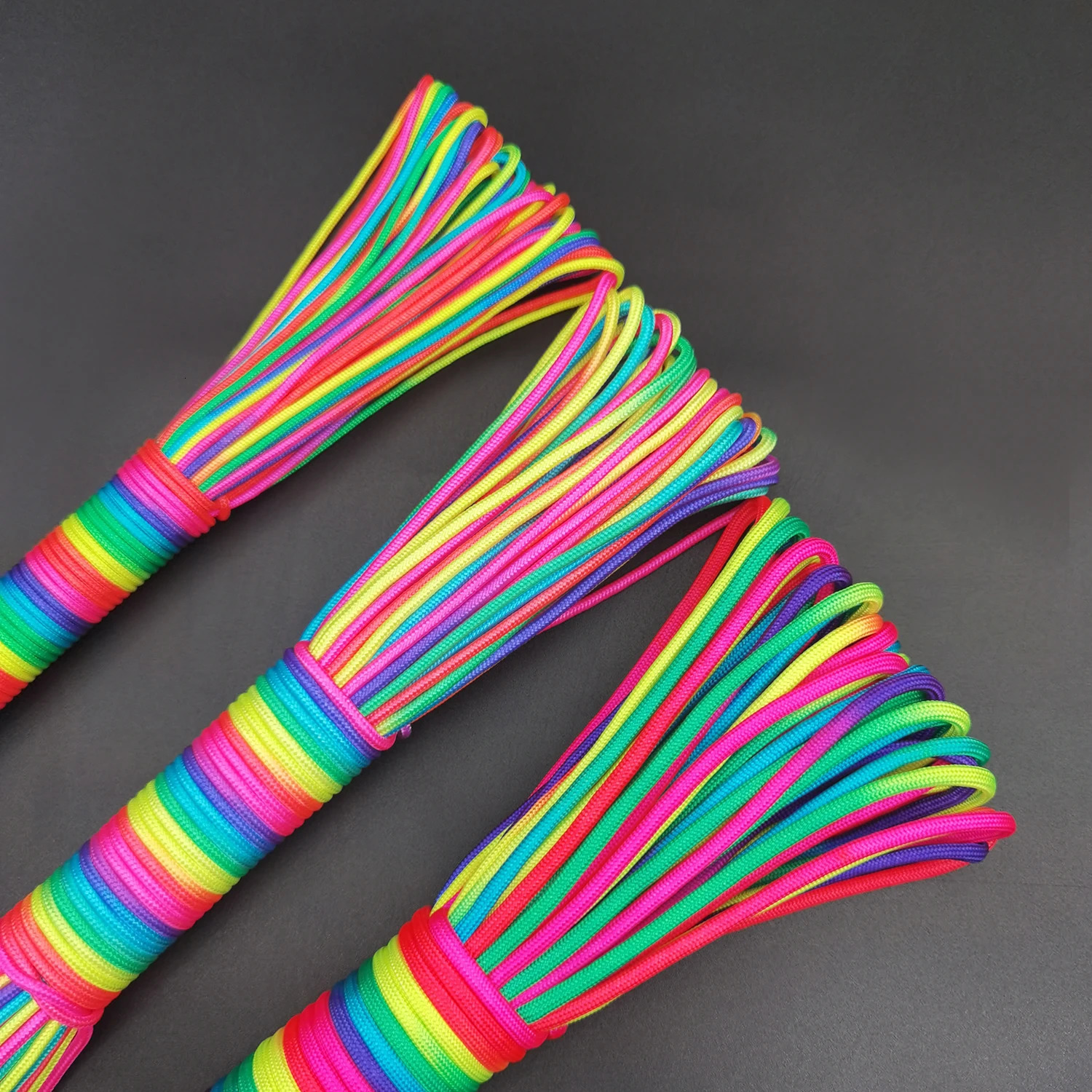 31 meters 2mm m 4mm diameter Rainbow rope 7 strands parachute Climbing camping survival gear bracelet 250611