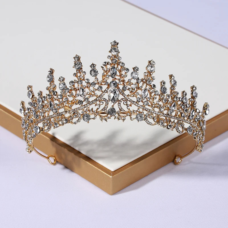 Bride Crown Headwear Female Crystal Rhinestone Wedding Alloy Accessories Jewelry Birthday Little Princess Student Adult Gi 250603