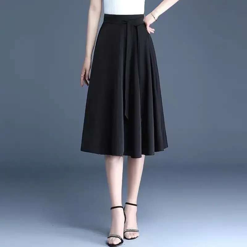 Woman Skirt Summer 2025 Midi A Line Skirts For Women Offer Original Hot Aesthetic New In Luxury Elegant Casual High Quality V