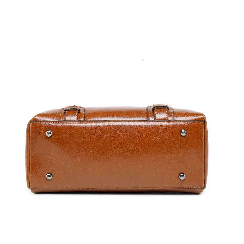 Genuine Leather Handbag Shoulder Bag 2025 New Fashion Large Capacity Commuter Cowhide Women's Crossbody Bag