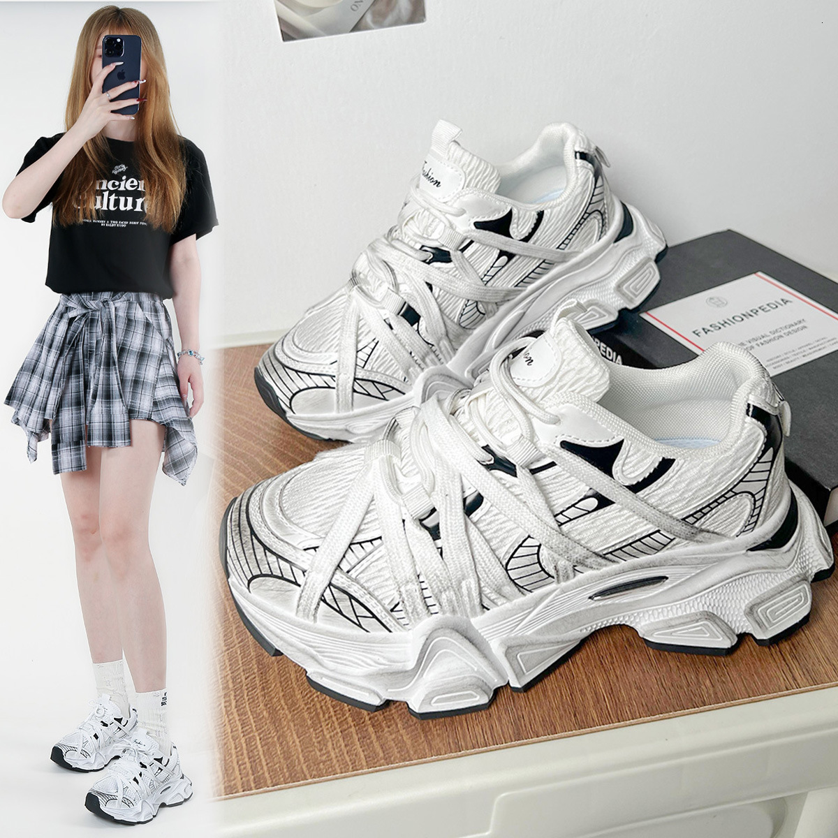 2025 new trend fashion thick-soled casual shoes