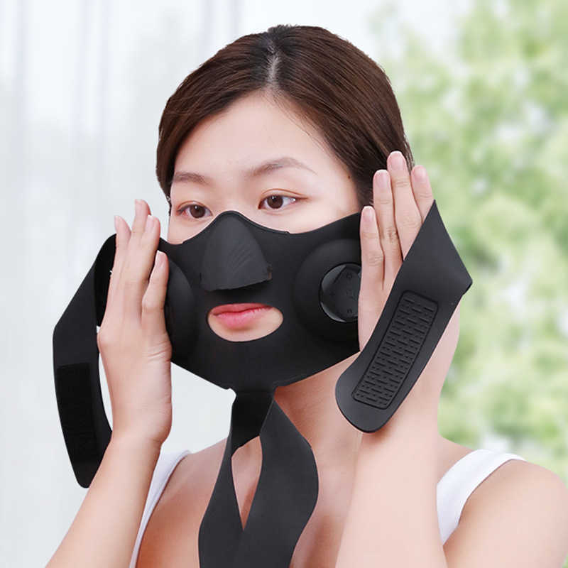 New facial beauty device - female EMS lifting and tightening face mask type slimming device - facial instrument - electric V-shaped face slimming devi