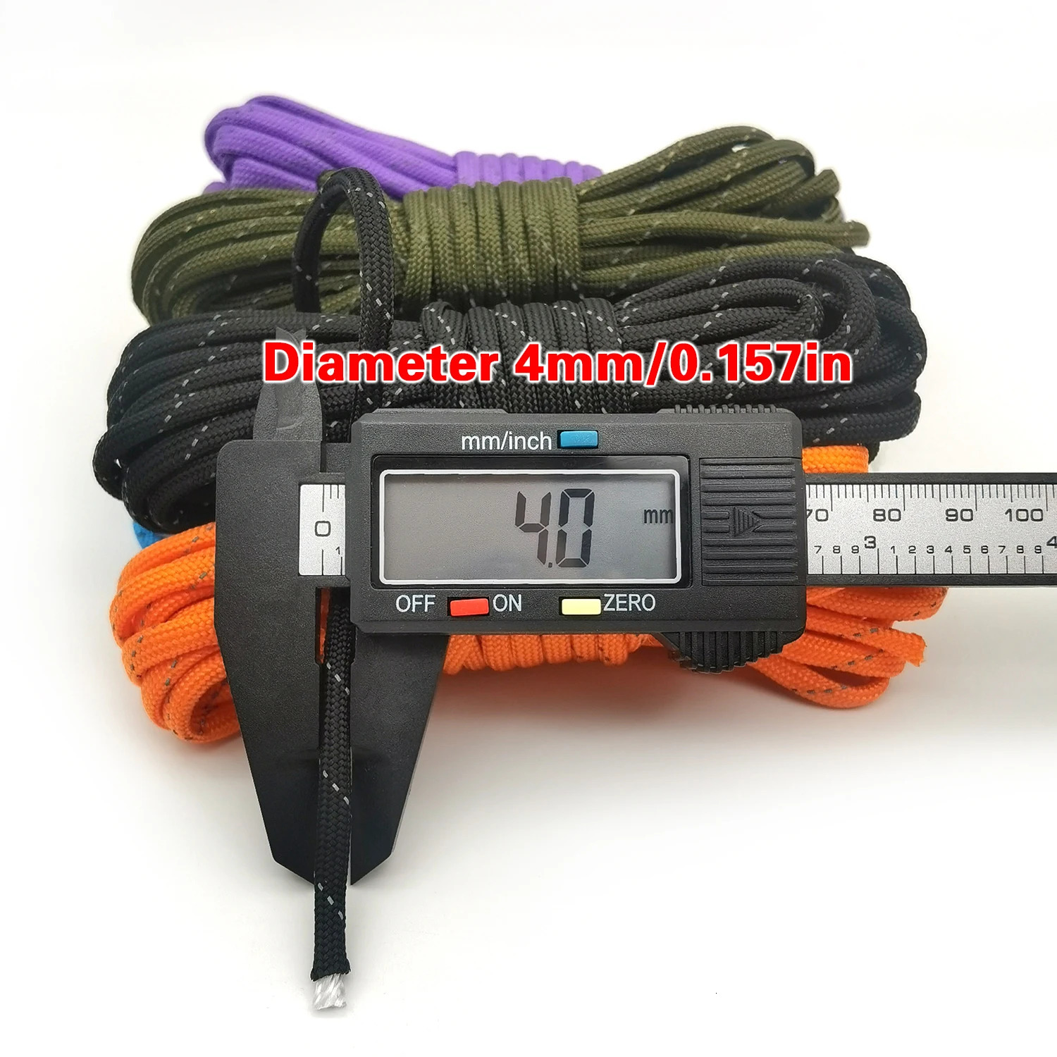 5m10m 7core reflective paracord 4mm diameter Outdoor camping night tent rope Hiking Tent Accessories Bracelet 250611