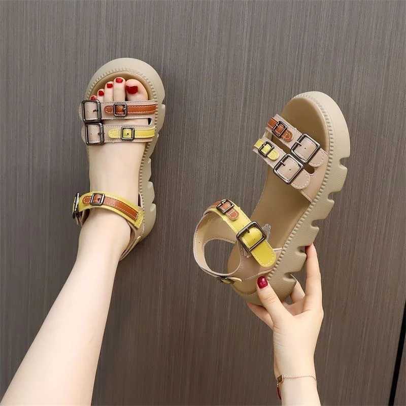 Platform Sandals 2025 New Summer FAshion Soft Bottom Increase Sandals Color MaTChing Clothing Pair Women Platform Shoes Z250617