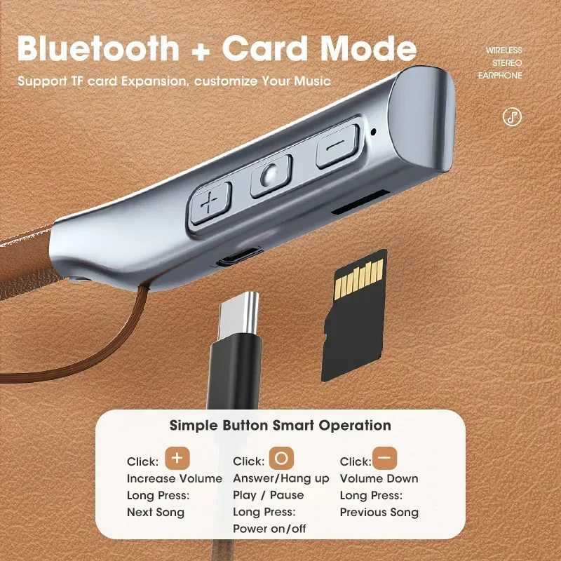 Handsfree Wireless Headphones Bass 5.0 BT Headphone Neckband Earphones Stereo Sports Running BT Headset With Mic T250617