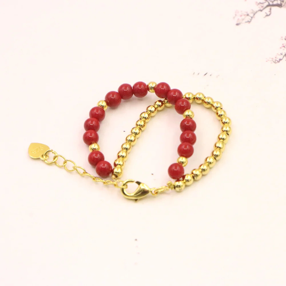 Lovely Fashion Natural Stone Bead Bracelet Baby Girls Lobster Clasp Accessories Yoga Christmas Wedding Gift Jewelry Charm 250613