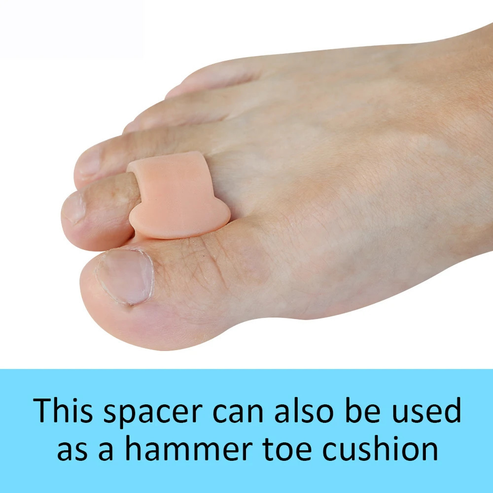 Pexmen 2/4/10Pcs Soft Gel Toe Separators Toe Spacers Bunion Corrector for Overlapping Hallux Valgus and Hammertoe Foot Care Tool 250613
