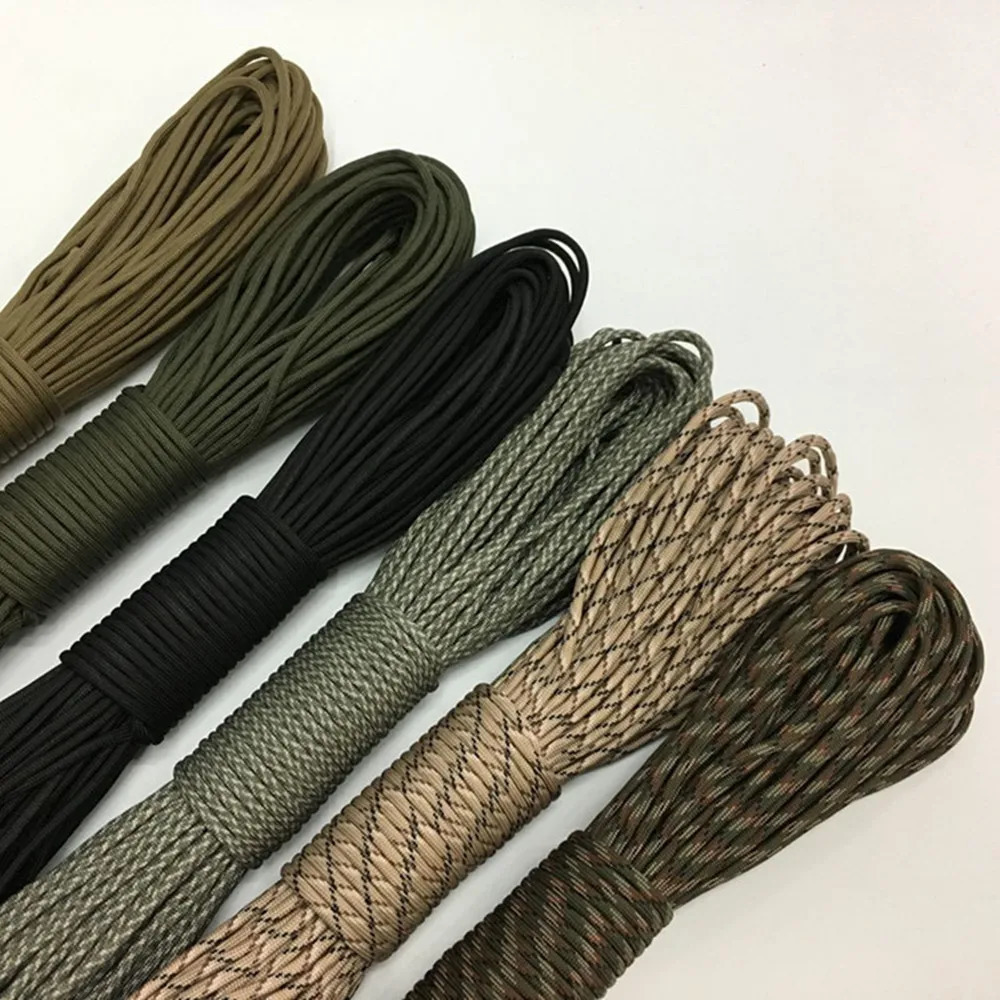 550 Military Paracord 7 Strand 4mm Tactical Parachute Cord Camping Accessories Outdoor Survival DIY Bracelet Rope 250611