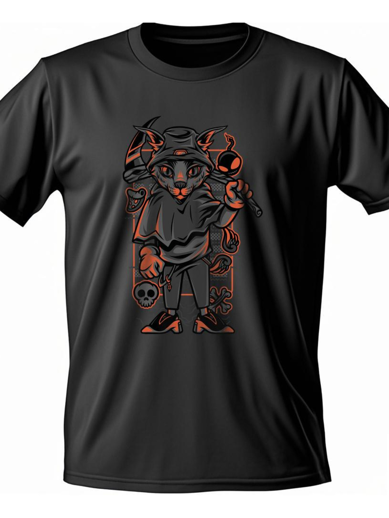 Dongdumaoyi Black 180G Men White S-3Xl Adult Cotton T Shirts Graphics Short Sleeve Tiger Round Collar 0a14