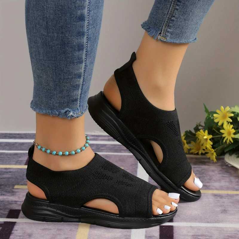 Women Summer Shoes Mesh Sandals 2025 Platform Beach Sandals Open Toe Wedge Sandals Roman Sandal Light Women Casual Sneakers New Z250617