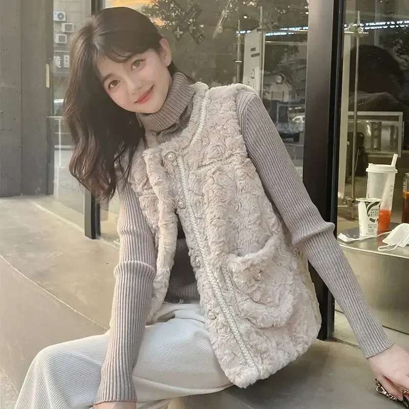 Clothes Fashion 2025 Womens Vests Solid Color Working Lightweight Warm Coats on Sale Lady Padded Cotton Giletes Casual Autumn