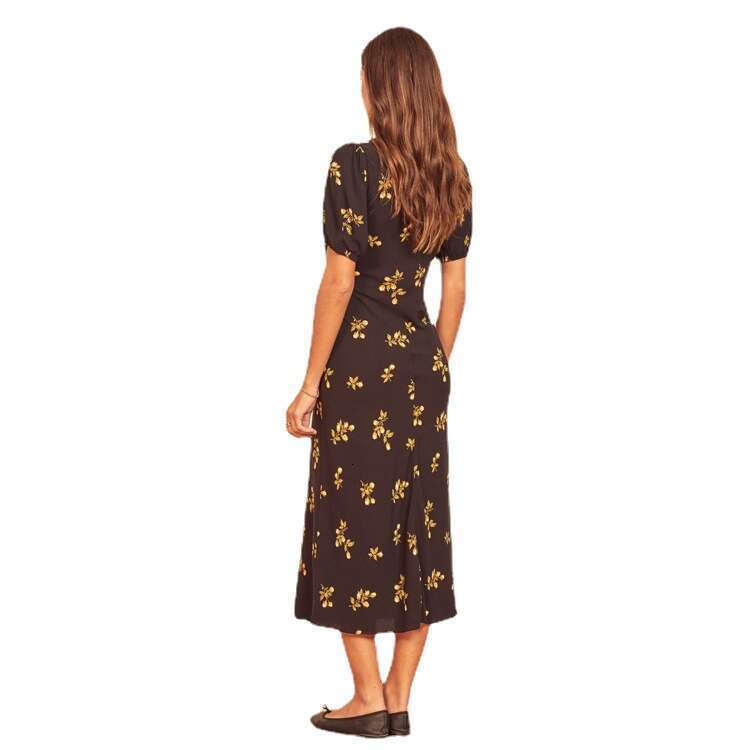 Women Designer Clothing Women Dresses Goth Festival 287 # Ref Rayon Dress 2025 Summer New French Style Womens Fashion